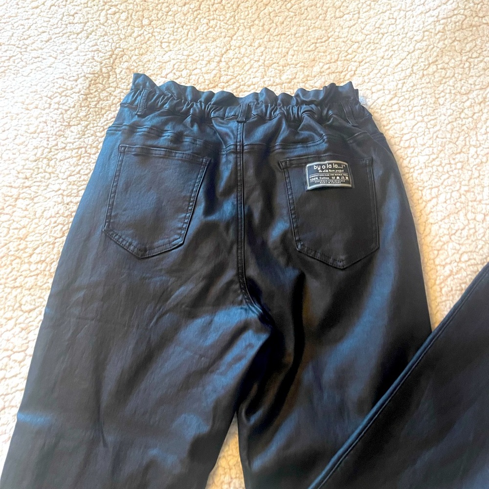By o la la faux leather pants size M